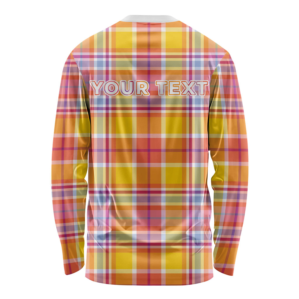 Personalized US Virgin Islands Long Sleeve Shirt Eagle Madras Pattern