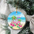 Hawaii Christmas Ceramic Ornament Deck The Palms Holiday Flamingos LT05 - Wonder Print Shop