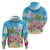 Hawaii Christmas Zip Hoodie Deck The Palms Holiday Flamingos LT05 - Wonder Print Shop