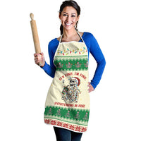 Funny Skeleton Christmas Apron It's Fine I'm Fine Everything Is Fine - Wonder Print Shop