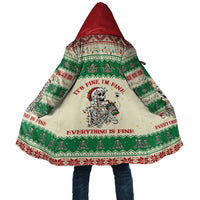 Funny Skeleton Christmas Cloak It's Fine I'm Fine Everything Is Fine - Wonder Print Shop