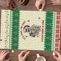 Funny Skeleton Christmas Puzzle It's Fine I'm Fine Everything Is Fine - Wonder Print Shop