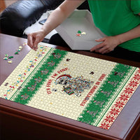 Funny Skeleton Christmas Puzzle It's Fine I'm Fine Everything Is Fine - Wonder Print Shop