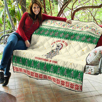 Funny Skeleton Christmas Quilt It's Fine I'm Fine Everything Is Fine - Wonder Print Shop