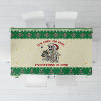 Funny Skeleton Christmas Tablecloth It's Fine I'm Fine Everything Is Fine - Wonder Print Shop