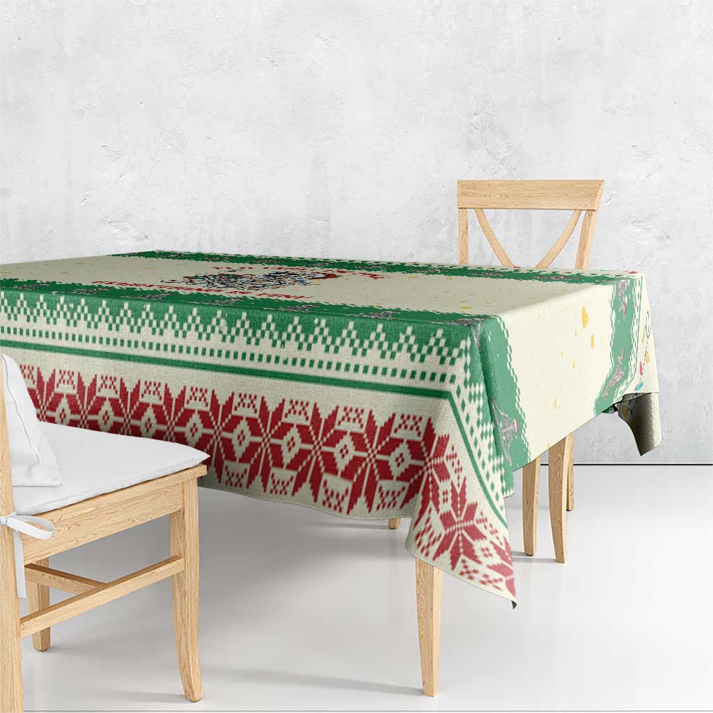 Funny Skeleton Christmas Tablecloth It's Fine I'm Fine Everything Is Fine - Wonder Print Shop