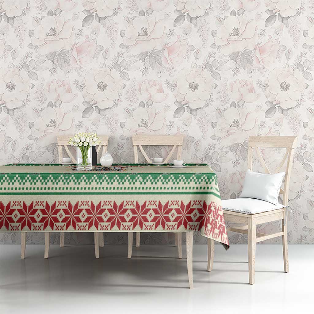 Funny Skeleton Christmas Tablecloth It's Fine I'm Fine Everything Is Fine - Wonder Print Shop