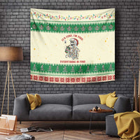 Funny Skeleton Christmas Tapestry It's Fine I'm Fine Everything Is Fine - Wonder Print Shop