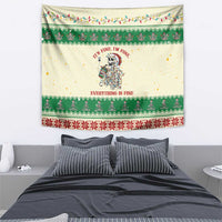 Funny Skeleton Christmas Tapestry It's Fine I'm Fine Everything Is Fine - Wonder Print Shop