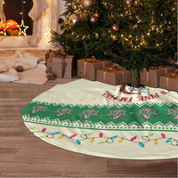 Funny Skeleton Christmas Tree Skirt It's Fine I'm Fine Everything Is Fine - Wonder Print Shop