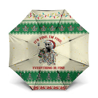 Funny Skeleton Christmas Umbrella It's Fine I'm Fine Everything Is Fine - Wonder Print Shop