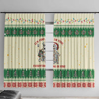 Funny Skeleton Christmas Window Curtain It's Fine I'm Fine Everything Is Fine - Wonder Print Shop