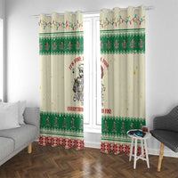Funny Skeleton Christmas Window Curtain It's Fine I'm Fine Everything Is Fine - Wonder Print Shop