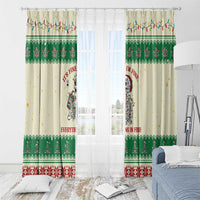 Funny Skeleton Christmas Window Curtain It's Fine I'm Fine Everything Is Fine - Wonder Print Shop