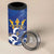 Personalized Barbados 4 in 1 Can Cooler Tumbler Poseidon Trident