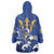 Personalized Barbados Wearable Blanket Hoodie Poseidon Trident