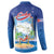 Cuba Button Sweatshirt Funny Macaw Decorative Map