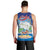 Cuba Men Tank Top Funny Macaw Decorative Map