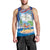 Cuba Men Tank Top Funny Macaw Decorative Map