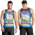 Cuba Men Tank Top Funny Macaw Decorative Map