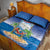 Cuba Quilt Bed Set Funny Macaw Decorative Map