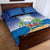 Cuba Quilt Bed Set Funny Macaw Decorative Map