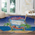 Cuba Round Carpet Funny Macaw Decorative Map