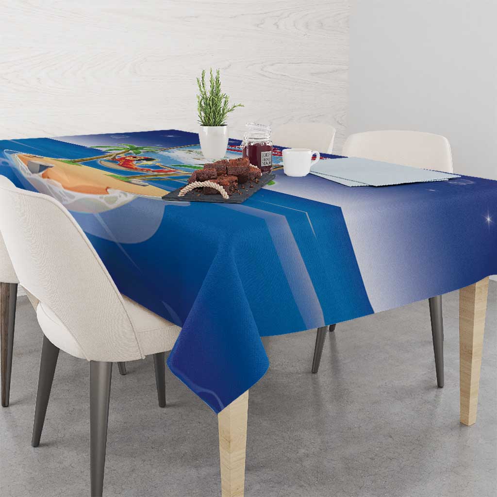 Cuba Tablecloth Funny Macaw Decorative Map