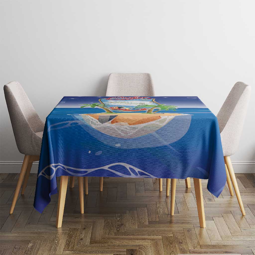 Cuba Tablecloth Funny Macaw Decorative Map
