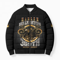 Never Forget Harlem Hellfighters Bomber Puffer Jacket Strength Courage And Glory