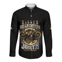 Never Forget Harlem Hellfighters Long Sleeve Button Shirt Strength Courage And Glory