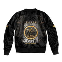 Never Forget Harlem Hellfighters Sleeve Zip Bomber Jacket Strength Courage And Glory