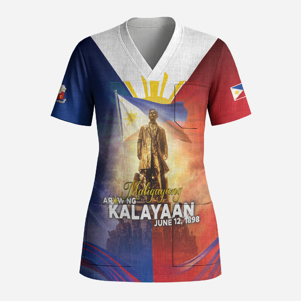 Philippines Scrub Top Maligayang Araw Ng Kalayaan