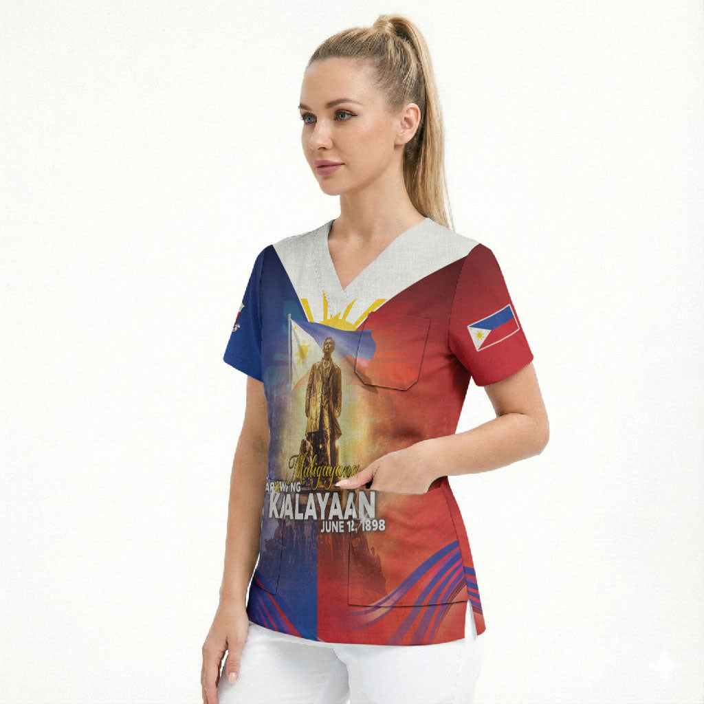 Philippines Scrub Top Maligayang Araw Ng Kalayaan