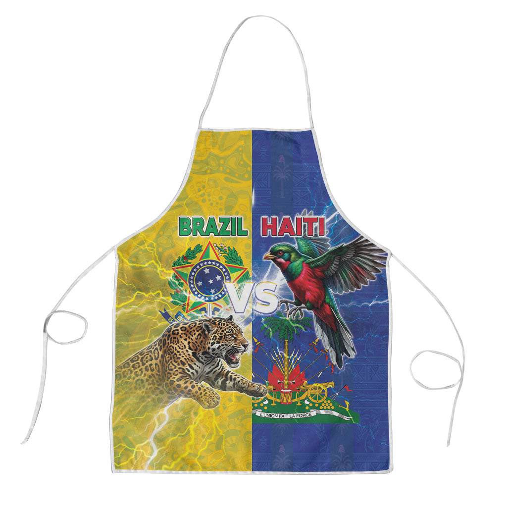 Brazil And Haiti Football Apron Jaguar With Kanson Wouj Special Style