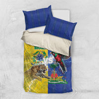 Brazil And Haiti Football Bedding Set Jaguar With Kanson Wouj Special Style