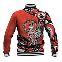 Canada National Indigenous Peoples Day Baseball Jacket Haida Art Eagle