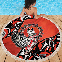 Canada National Indigenous Peoples Day Beach Blanket Haida Art Eagle