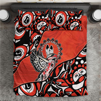 Canada National Indigenous Peoples Day Bedding Set Haida Art Eagle