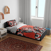 Canada National Indigenous Peoples Day Bedding Set Haida Art Eagle