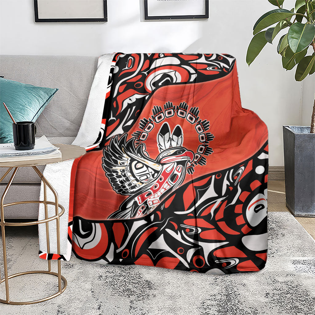 Canada National Indigenous Peoples Day Blanket Haida Art Eagle