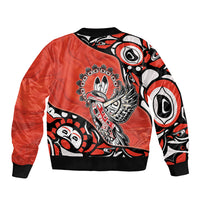 Canada National Indigenous Peoples Day Bomber Jacket Haida Art Eagle
