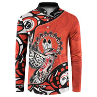 Canada National Indigenous Peoples Day Button Sweatshirt Haida Art Eagle