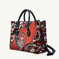 Canada National Indigenous Peoples Day Leather Bag Haida Art Eagle