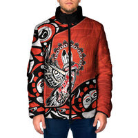 Canada National Indigenous Peoples Day Padded Jacket Haida Art Eagle
