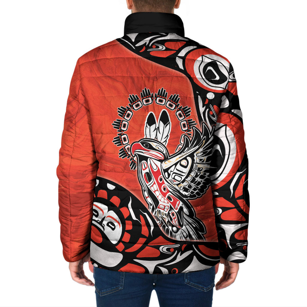 Canada National Indigenous Peoples Day Padded Jacket Haida Art Eagle