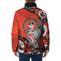 Canada National Indigenous Peoples Day Padded Jacket Haida Art Eagle