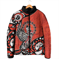 Canada National Indigenous Peoples Day Padded Jacket Haida Art Eagle