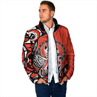 Canada National Indigenous Peoples Day Padded Jacket Haida Art Eagle