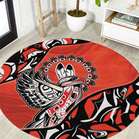 Canada National Indigenous Peoples Day Round Carpet Haida Art Eagle